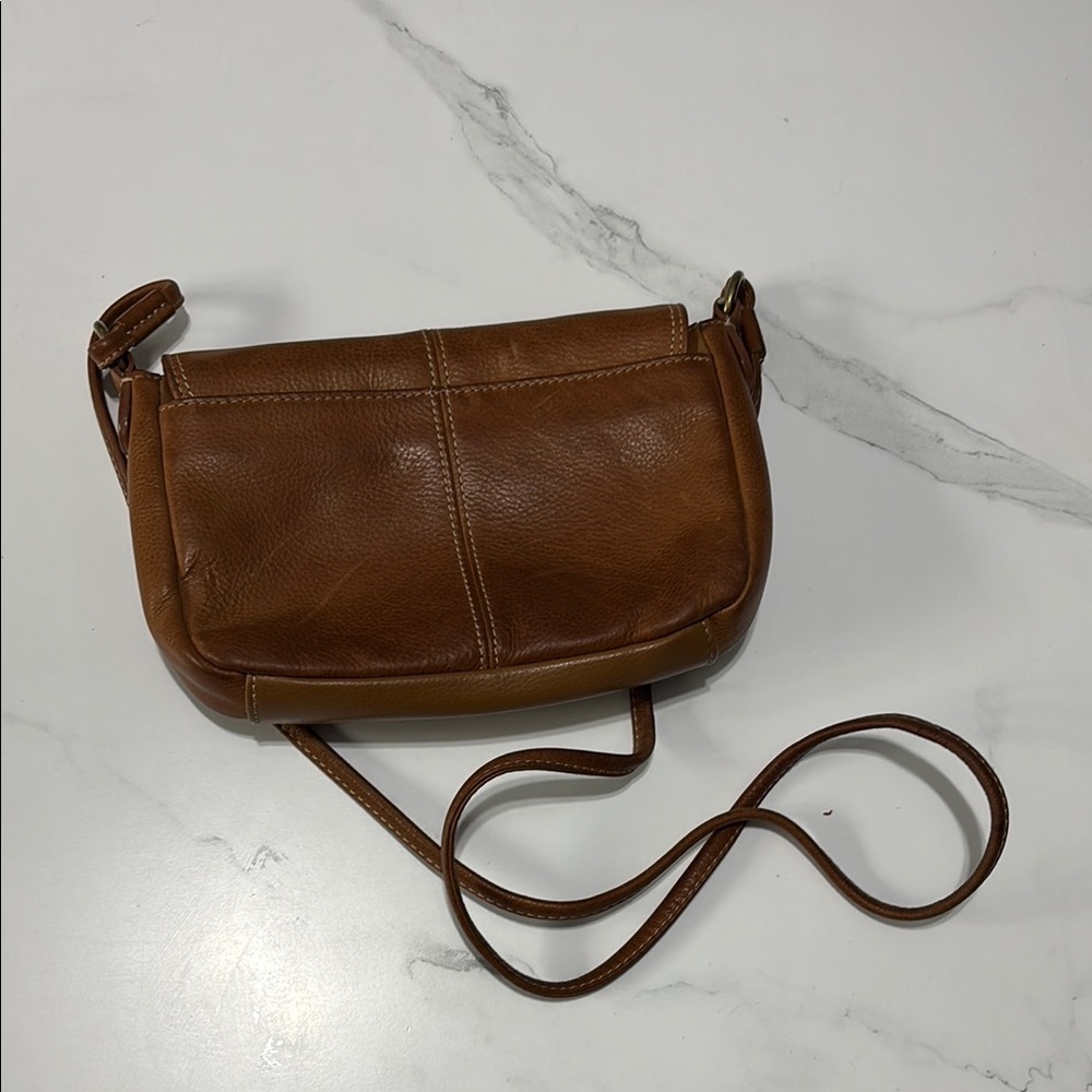 Fossil Brown Leather Crossbody Bag - Picture 2 of 4